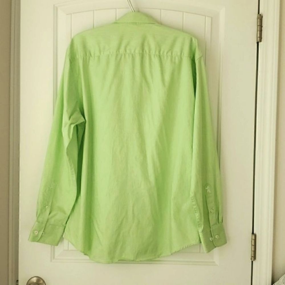 Bugatchi Uomo Mens Long Sleeve Shirt Shaped Fit, Flip Cuff Size 16.5/41 - Picture 7 of 8